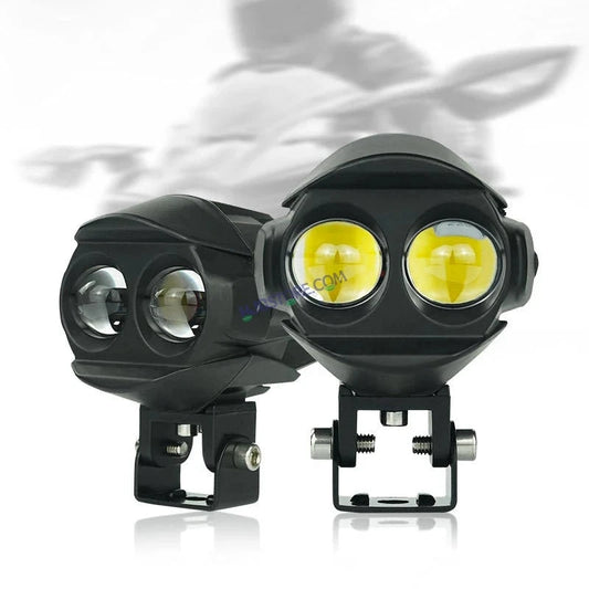HJG Alien 2 Lens Projector Foglight 120W with Wide Spread White/Yellow/Warm White Light 120W 2pc Foglight Ultra Wide Dual Intensity LED Driving Fog Lights 3000K/4300K/6500K Universal For All Cars & Bikes LIU HJG Alien 2 Lens Projector Foglight, Pack of 2 - HJGstore.com