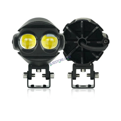 HJG Alien 2 Lens Projector Foglight 120W with Wide Spread White/Yellow/Warm White Light 120W 2pc Foglight Ultra Wide Dual Intensity LED Driving Fog Lights 3000K/4300K/6500K Universal For All Cars & Bikes LIU HJG Alien 2 Lens Projector Foglight, Pack of 2 - HJGstore.com