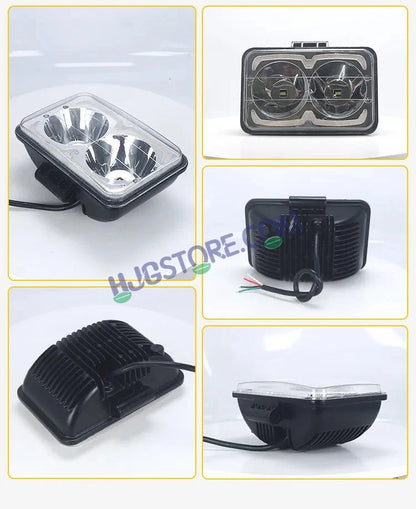 HJG W09 5x7" Classic Square Foglight Headlight 51W 6.5" Foglight White/Yellow DRL Dual LED Foglight Amber/White DRL White Light 51W Foglight Ultra Wide Dual Intensity LED Driving Fog Lights Universal For All Cars & Bikes LIU HJG Classic W09 6.5 Inch Fog - HJGstore.com