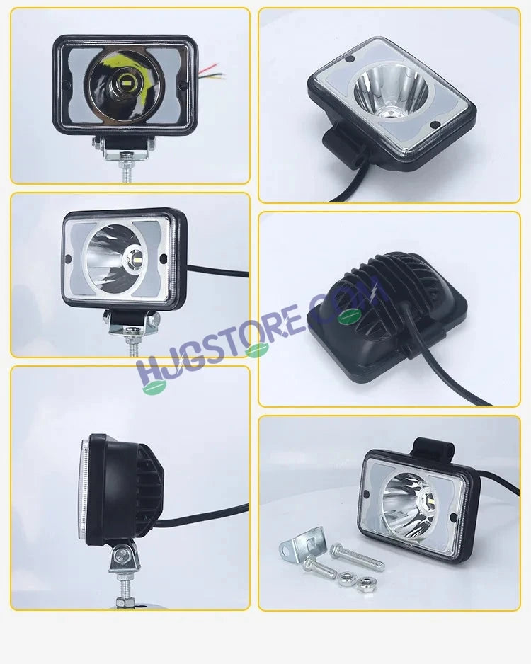 HJG W10 5x6" Classic Square Foglight Headlight 31W 6 Inch Foglight White/Yellow DRL Dual LED Foglight Amber/White DRL White Light 31W Foglight Ultra Wide Dual Intensity LED Driving Fog Lights Universal For All Cars & Bikes LIU HJG Classic W10 5x6 Inch Fog - HJGstore.com