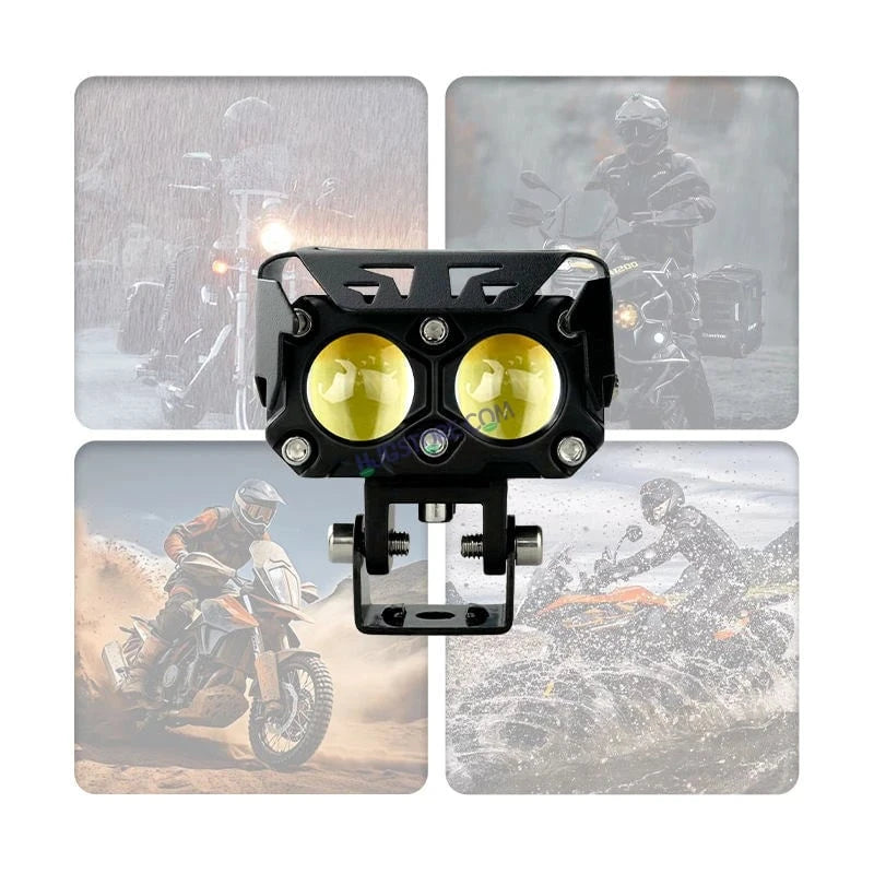 HJG Future Eyes 2 Lens with Wiring Kit Foglight 60W 2 Lens Future Eyes Fog Projector Lens 2pc Foglight White/Yellow/Flash Modes 60W Foglight LED Fog Lights White/Yellow/Flash (60W) Universal For All Cars Bikes LIU HJG Future Eyes 2 with Wiring Harness Kit - HJGstore.com