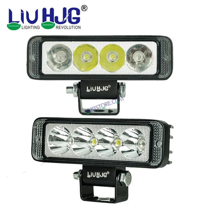 HJG 4 LED with Red Blue Flash Strobe Fog Light for Bikes and Cars High Power, Heavy clamp and Strong aluminum. (4 LED Fog Single) White, Red Blue Strobe Flash - HJGstore.com