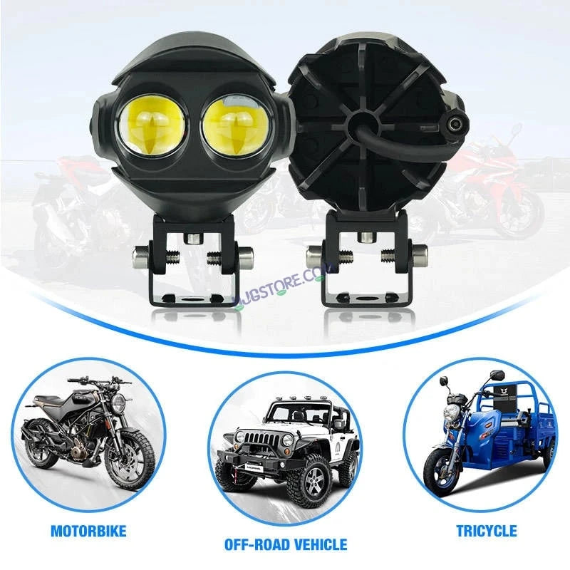 HJG Alien 2 Lens Projector Foglight 120W with Wide Spread White/Yellow/Warm White Light 120W 2pc Foglight Ultra Wide Dual Intensity LED Driving Fog Lights 3000K/4300K/6500K Universal For All Cars & Bikes LIU HJG Alien 2 Lens Projector Foglight, Pack of 2 - HJGstore.com