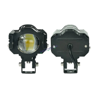 HJG New Design U Design 1194-1 120W Dual Color Mini Led Motorcycle Fog Light Head Light Headlight Led Auxiliary Spot Led Lights for Motorcycle, Car, SUV - HJGstore.com