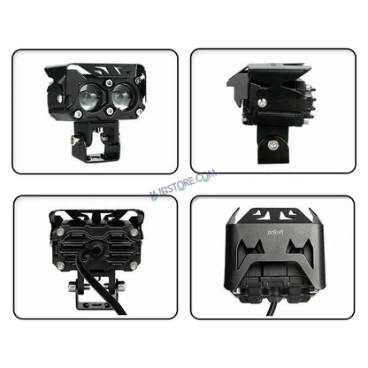 HJG Future Eyes 2 Lens with Wiring Kit Foglight 60W 2 Lens Future Eyes Fog Projector Lens 2pc Foglight White/Yellow/Flash Modes 60W Foglight LED Fog Lights White/Yellow/Flash (60W) Universal For All Cars Bikes LIU HJG Future Eyes 2 with Wiring Harness Kit - HJGstore.com