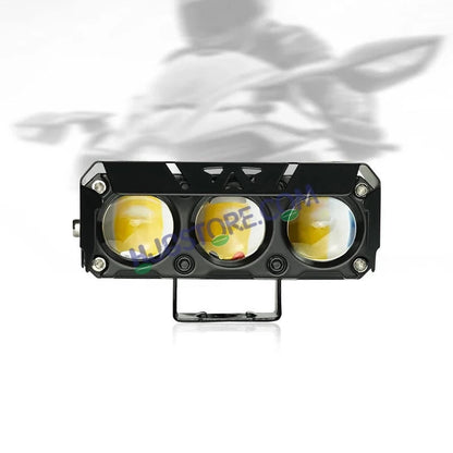 HJG 3 Lens Red Blue 40W Foglight with Red Blue Flash Mode 3 Lens Projector Foglight 40W Foglight Ultra Wide Dual Intensity LED Fog Lights White/Yellow/Warm White/Flash/Red Blue DRL Universal For All Cars & Bikes LIU HJG 3 Lens Red Blue 40W Foglight 1pc - HJGstore.com