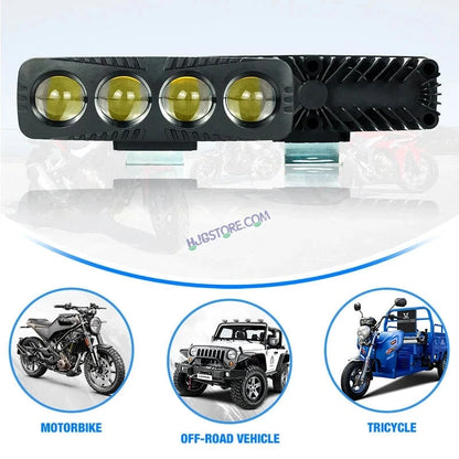 HJG 4 Lens Fog Light 80W Red Devil DRL 4 Lens Projector Lens Foglight 80W (2 * 40W) 4 Lens LED Projector Fog 80W with Red Devil DRL Foglight Ultra Wide Dual Intensity LED Fog Lights White/Yellow/Red Devil DRL Projector (80W) Universal For All Cars & Bikes - HJGstore.com