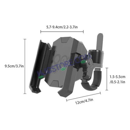 HJG New 9121 Metal Body Shockproof Mobile Holder with Jaw Grip Damper Anti Vibration for Bike, Two Wheelers Universal HJG Mobile Holder Pro Spider Anti-Shake Anti-Theft Zero Vibration Shockproof Mobile Holder 4 Vibration Proof Ball Joints LIU HJG Holder - HJGstore.com