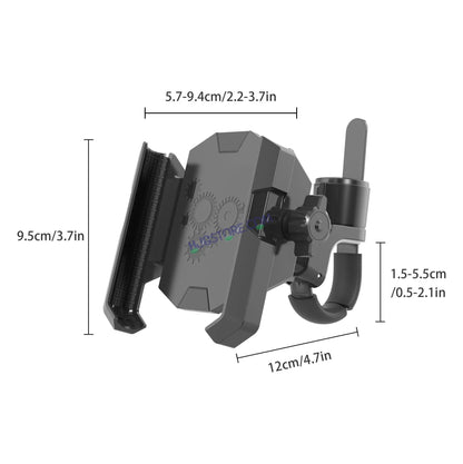 HJG Compact Pro 7579 Type-C Shockproof Mobile Holder with Jaw Grip Damper Anti Vibration with Type-C USB Charger for Bike, Two Wheelers Universal HJG Mobile Holder Pro 7579 Anti-Shake Anti-Theft Zero Vibration Shockproof Mobile Holder with Type-C Charger - HJGstore.com
