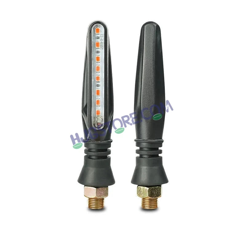 HJG KTM Slim Indicator Yellow Bike Turn Signals Waterproof Flexible Blinker Bright LED Indicators Universal For All Bike Models Motorcycle Turn Signal Lights LIU HJG KTM Slim Yellow Indicator, Universal for All Bikes & Motorcycles, Pack of 2 - HJGstore.com