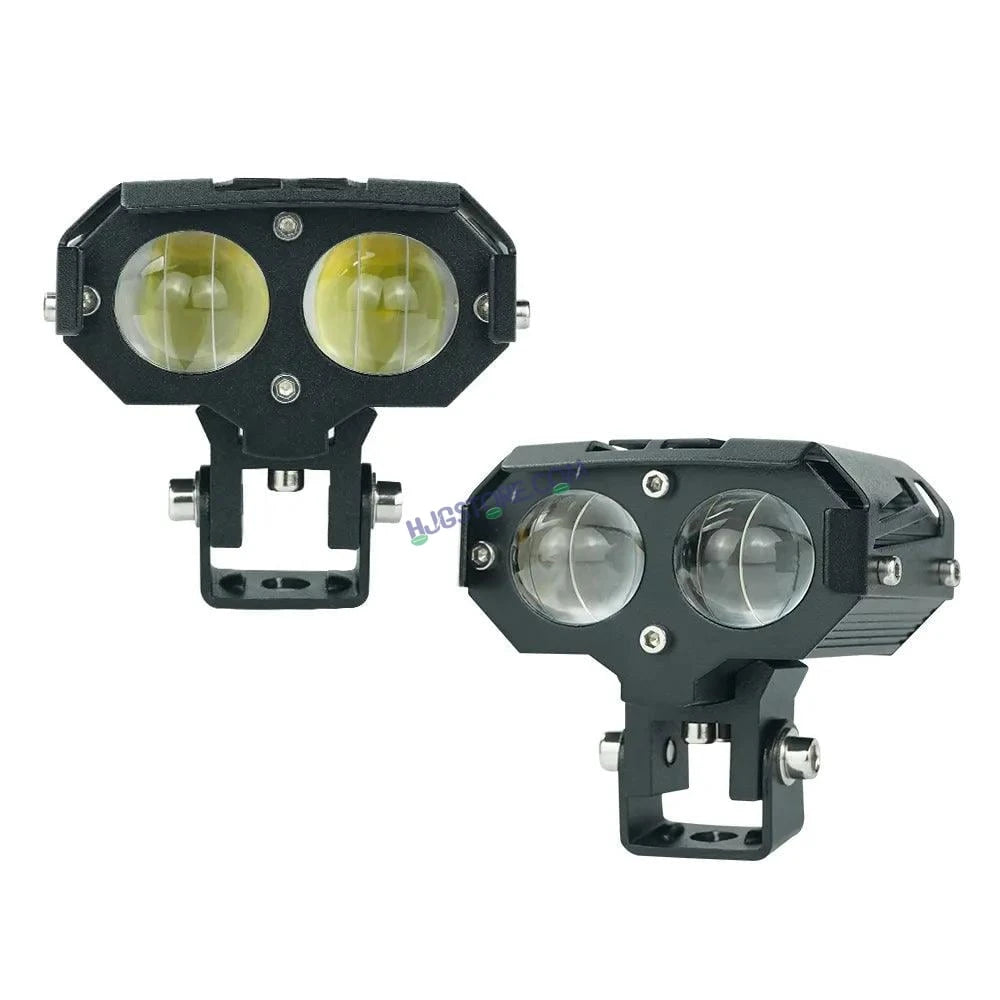 HJG 1193-1 120W Dual Color Mini Led Motorcycle Fog Light HJG Foglight HJG Foglamp Head Light Headlight Led Auxiliary Spot Led Lights for Motorcycle, Car, SUV - HJGstore.com