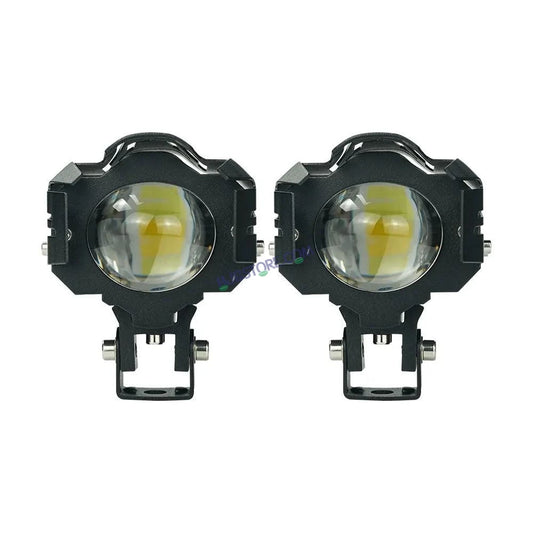 HJG New Design U Design 1194-1 120W Dual Color Mini Led Motorcycle Fog Light Head Light Headlight Led Auxiliary Spot Led Lights for Motorcycle, Car, SUV HJG Fog - HJGstore.com