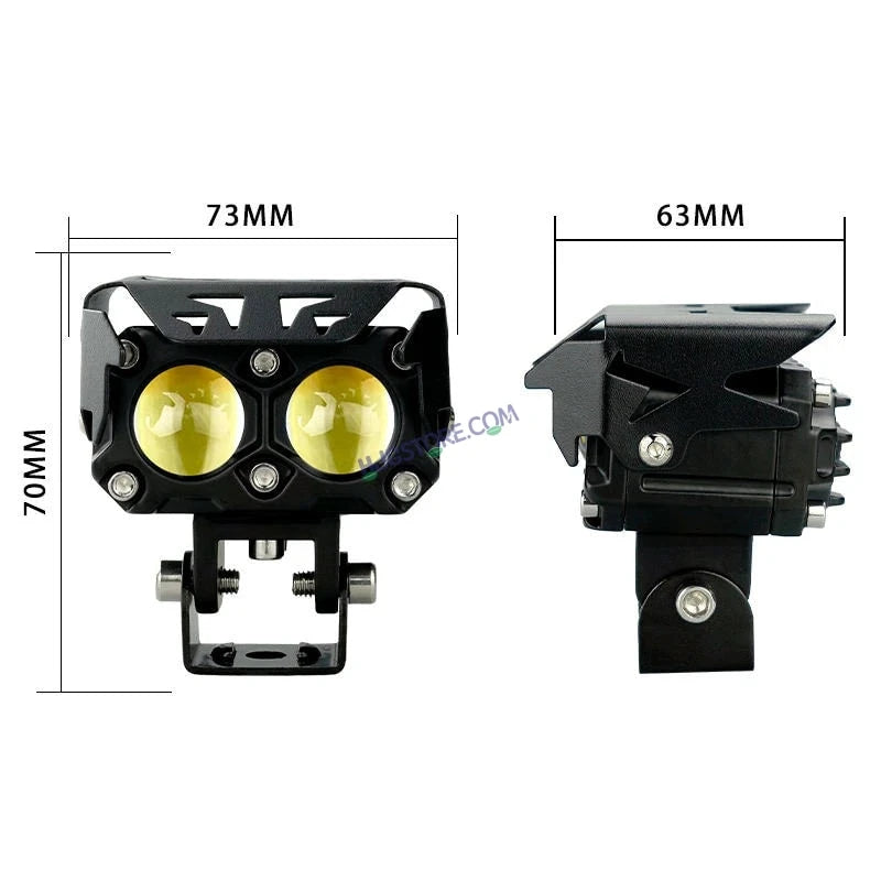 HJG Future Eyes 2 Lens with Wiring Kit Foglight 60W 2 Lens Future Eyes Fog Projector Lens 2pc Foglight White/Yellow/Flash Modes 60W Foglight LED Fog Lights White/Yellow/Flash (60W) Universal For All Cars Bikes LIU HJG Future Eyes 2 with Wiring Harness Kit - HJGstore.com