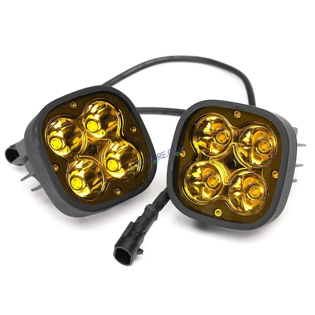 HJG 120W 4 LED CREE 60w Fog Light Auxiliary Light For All Motorcycles White With Yellow Filter Cap (Set of 2) - HJGstore.com