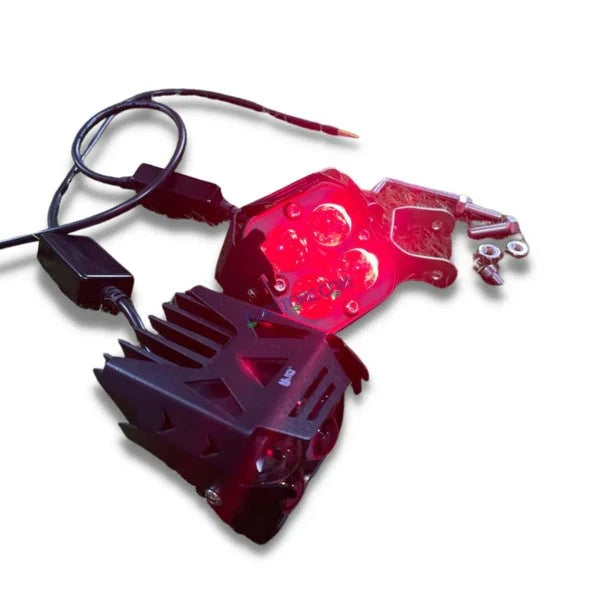 HJG 4X4 Original Red Devil Eye (3 in 1) Fog Light 120W (Red + White + Yellow) 4 LED Laser Spotlight For Bike/Car/Thar/Jeep (Pair) HJG 4x4 Devil Foglight - HJGstore.com