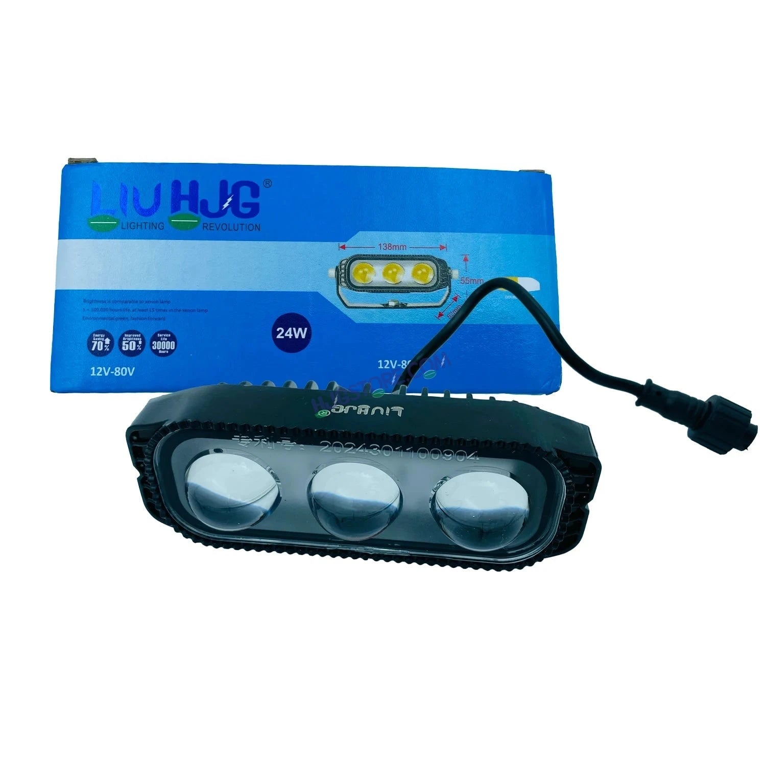 HJG New 3 LED Sleek Projector Fog Light with Adaptor 24W 10000 Lumens Fog Light 3 LED 1pc Foglight Spot Light Fog 24W White/Yellow Ultra Wide Dual Intensity LED Fog Lights 3 LED Fog (24W) Universal For All Cars & Bikes LIU HJG 3 LED Sleek 24W Fog 1pc - HJGstore.com