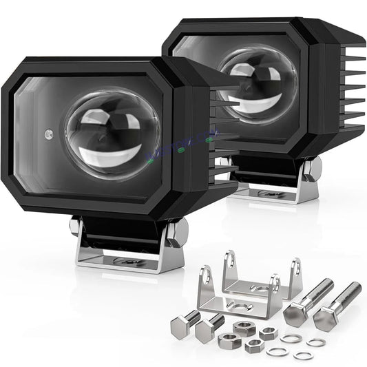 HJG 4 Inch Cube Pod Fog Light 120W 12000 Lumens Fog Light 2pc Foglight Pod Projector Spot Foglight 120W Foglight Ultra Wide Intensity 3000K/6500K LED Fog Lights 4 Inch Cube Light (120W) Universal For All Cars & Bikes LIU HJG 4 Inch Cube Pod Foglights - HJGstore.com