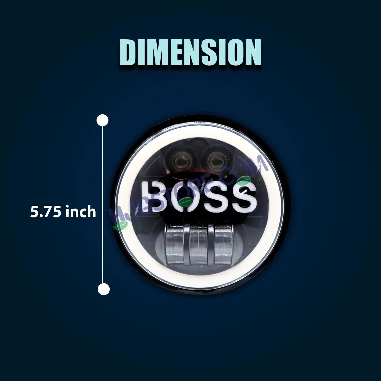 HJG Genuine 5.75 Inch BOSS LED Headlight with Spotless and Bright DRL Fits in Harley Davidson, Jeep, Bajaj Avenger 5.75" (12V-80V DC 75W) - HJGstore.com