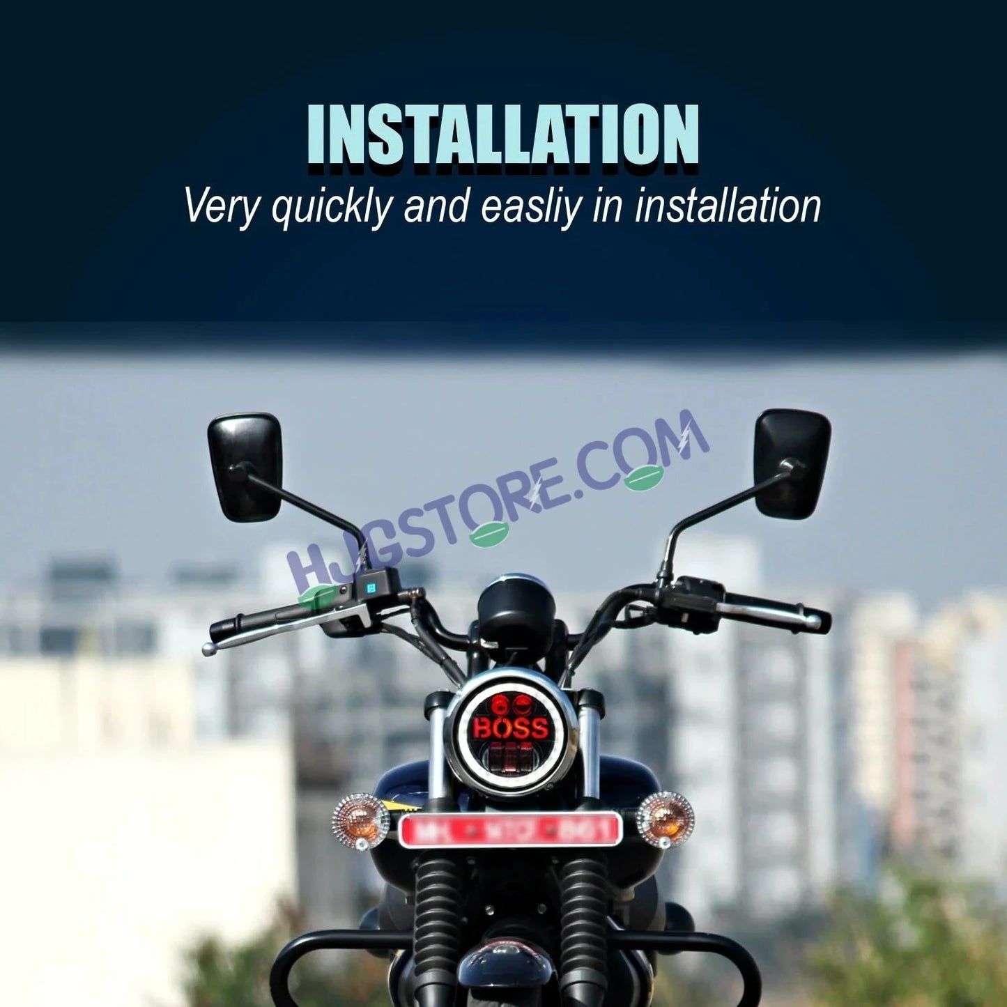 HJG Genuine 5.75 Inch BOSS LED Headlight with Spotless and Bright DRL Fits in Harley Davidson, Jeep, Bajaj Avenger 5.75" (12V-80V DC 75W) - HJGstore.com