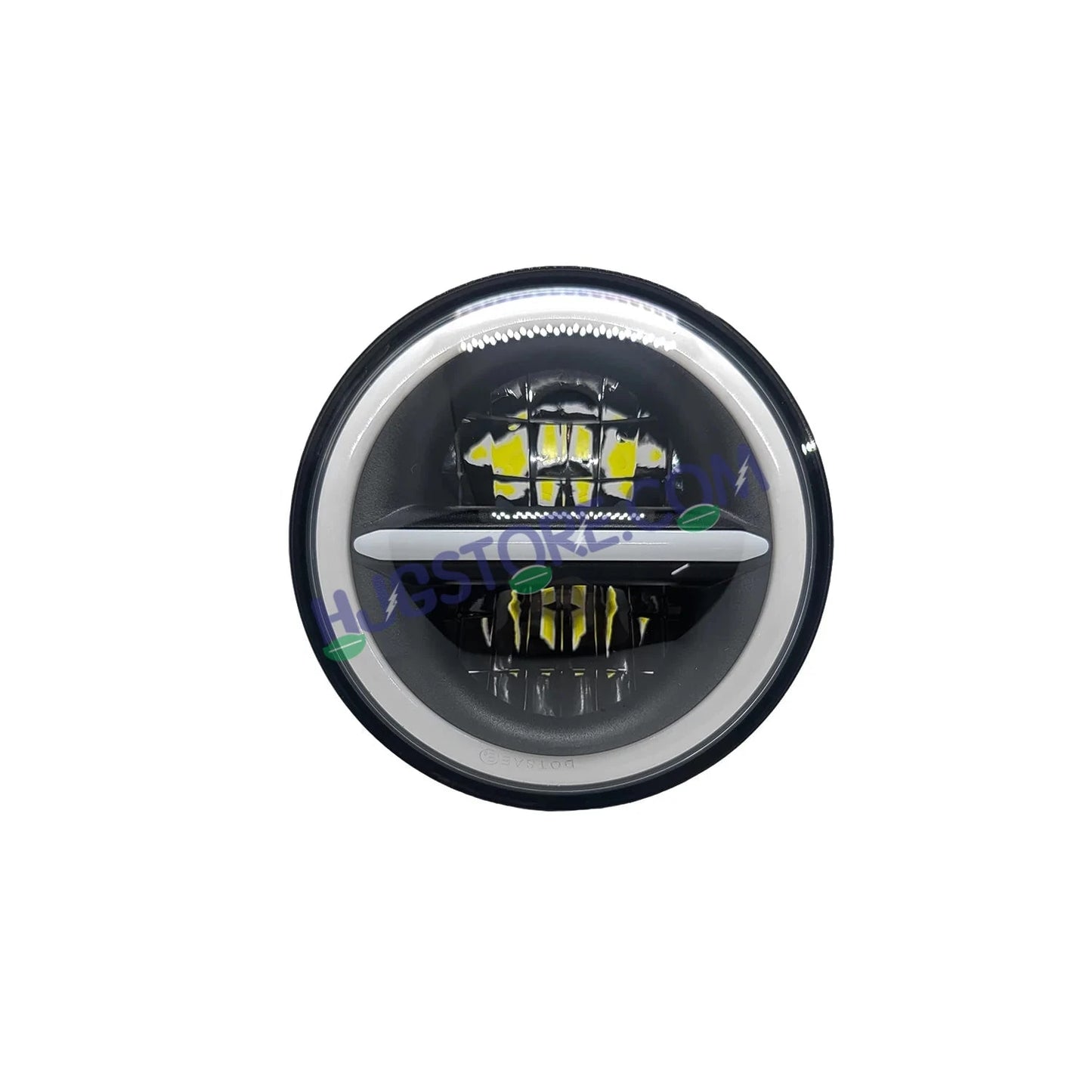 HJG Genuine 5.75 Inch Minus with Ring LED Headlight with Spotless and Bright DRL Fits in Harley Davidson, Jeep, Bajaj Avenger 5.75" (12V-80V DC 75W) - HJGstore.com