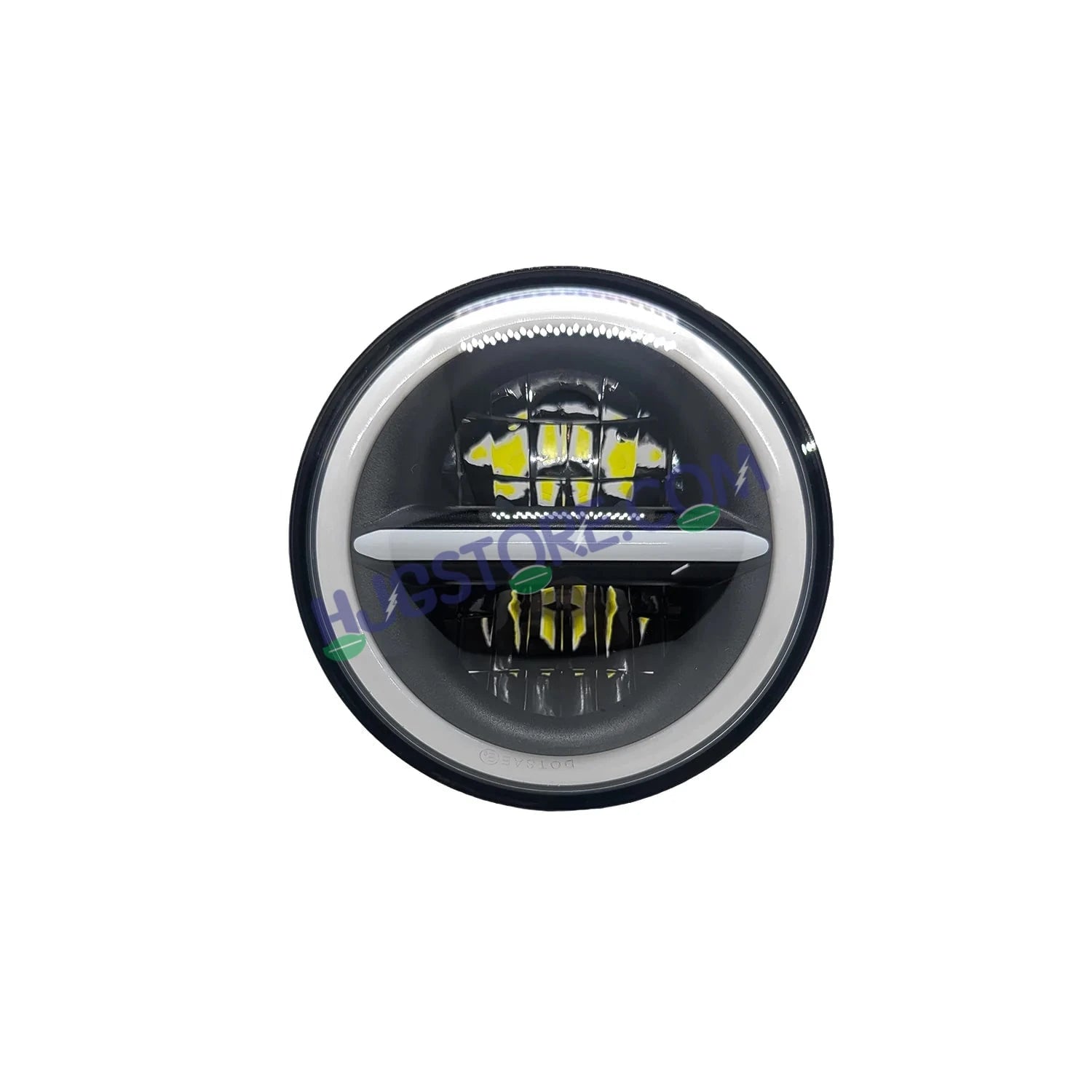 HJG Genuine 5.75 Inch Minus with Ring LED Headlight with Spotless and Bright DRL Fits in Harley Davidson, Jeep, Bajaj Avenger 5.75" (12V-80V DC 75W) - HJGstore.com