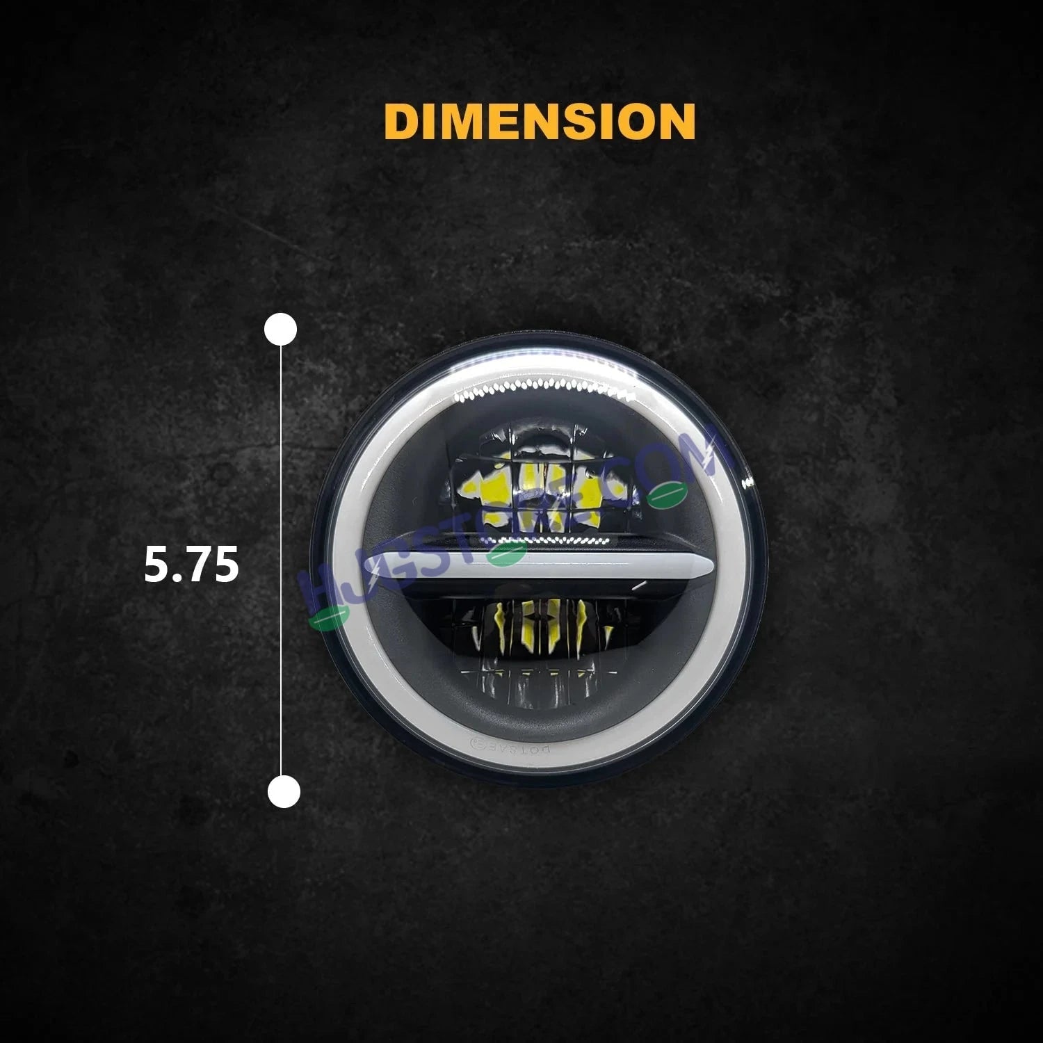 HJG Genuine 5.75 Inch Minus with Ring LED Headlight with Spotless and Bright DRL Fits in Harley Davidson, Jeep, Bajaj Avenger 5.75" (12V-80V DC 75W) - HJGstore.com