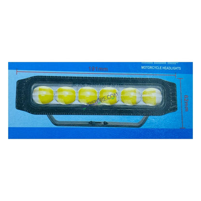 HJG New 6 LED Sleek Projector Fog Light with Adaptor 50W 10000 Lumens Fog Light 6 LED 1pc Foglight Spot Light Fog 50W White/Yellow Ultra Wide Dual Intensity LED Fog Lights 3 LED Fog (50W) Universal For All Cars & Bikes LIU HJG 6 LED Sleek 50W Fog 1pc - HJGstore.com