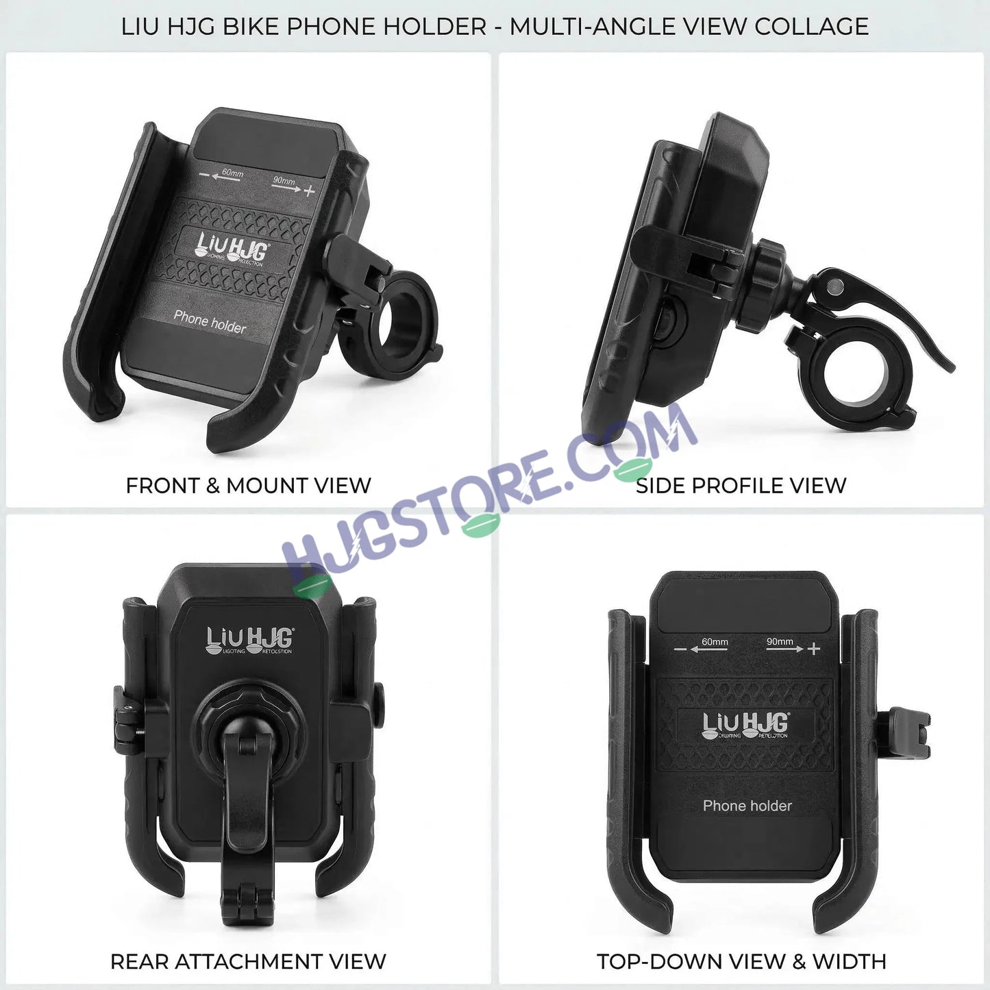 HJG New 9121 Metal Body Shockproof Mobile Holder with Jaw Grip Damper Anti Vibration for Bike, Two Wheelers Universal HJG Mobile Holder Pro Spider Anti-Shake Anti-Theft Zero Vibration Shockproof Mobile Holder 4 Vibration Proof Ball Joints LIU HJG Holder - HJGstore.com