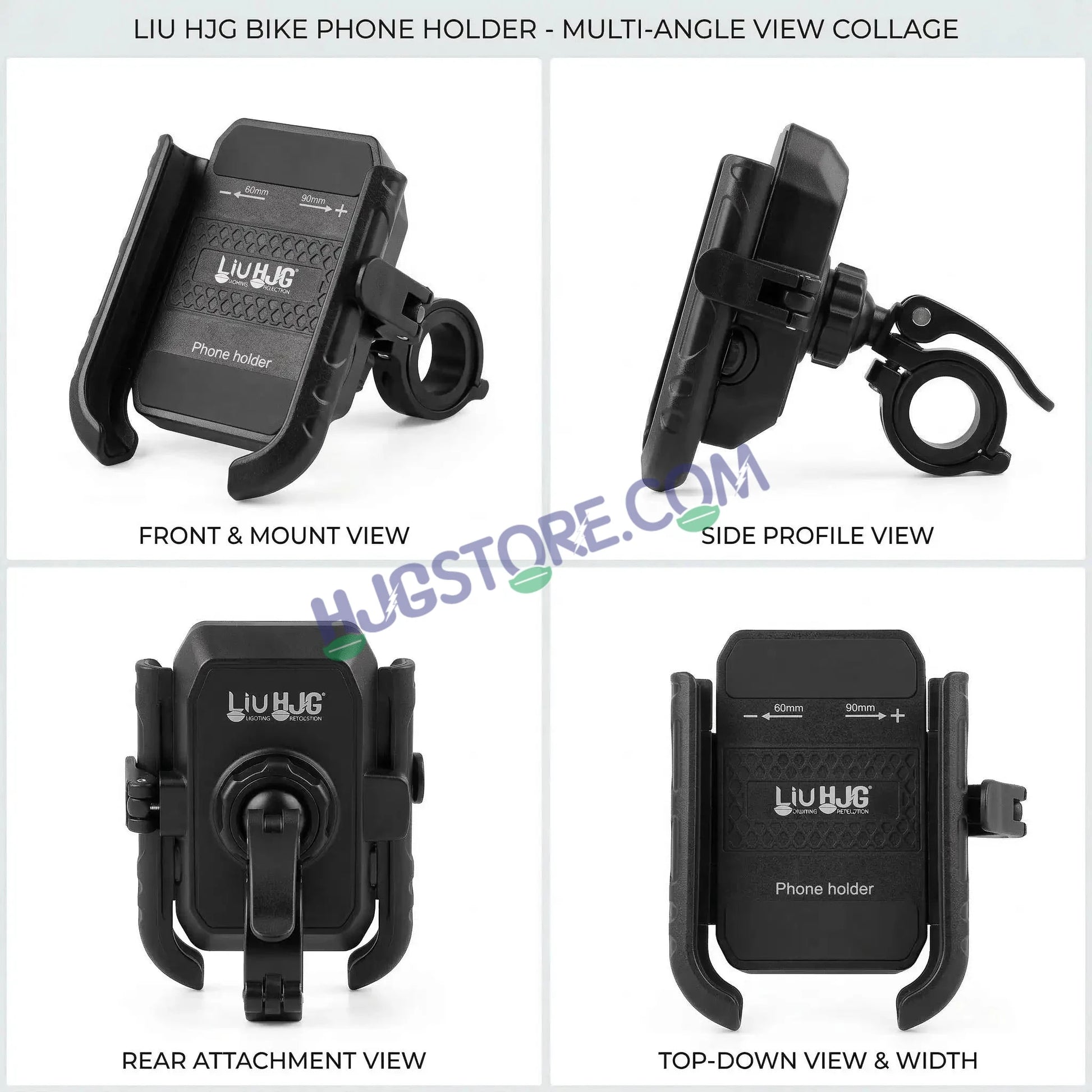 HJG New 9121 Metal Body Shockproof Mobile Holder with Jaw Grip Damper Anti Vibration for Bike, Two Wheelers Universal HJG Mobile Holder Pro Spider Anti-Shake Anti-Theft Zero Vibration Shockproof Mobile Holder 4 Vibration Proof Ball Joints LIU HJG Holder - HJGstore.com