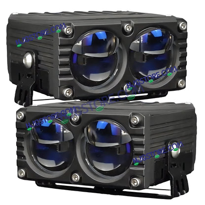 HJG Blaze 2 Lens Waymaker Pro 160W Blaze 2 Lens Foglight New Model LED Foglight with Laser Spot and Wide Spread Red/White/Yellow 160W Foglight Ultra Wide Dual Intensity LED Driving Fog Light 3000K/6500K Universal For All Cars & Bikes LIU HJG Blaze 2 Fog - HJGstore.com
