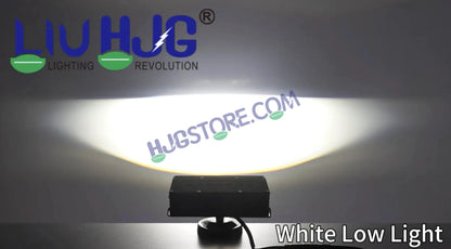 HJG Blaze 4 Lens Waymaker Pro 320W Blaze 4 Lens Foglight New Model LED Foglight with Laser Spot and Wide Spread Red/White/Yellow 320W Foglight Ultra Wide Dual Intensity LED Driving Fog Light 3000K/6500K Universal For All Cars & Bikes LIU HJG Blaze 4 Fog - HJGstore.com