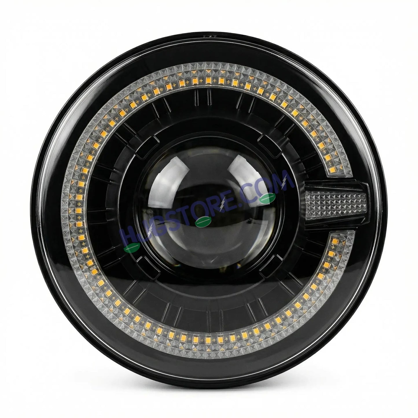 HJG C-320 7 Inch Headlight Set Pack of 2 108W Projector Ultra Wide 7 Inch Headlight Assembly 2pc C-320 Left Right White LED Headlight Projector Headlight Assembly | 108W CREE/Osram LED Chip Multi DRL Compatible with Jeep, Jimny, Thar, Gypsy - Set of 2, H4 - HJGstore.com