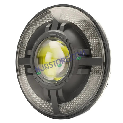 HJG C-318 Red Halo Ring 108W Projector Ultra Wide 7 Inch Headlight Assembly Devil Halo Ring C-318 White LED Headlight New Projector Headlight Assembly for Royal Enfield | 108W CREE/Osram LED Chip Multi DRL Compatible with Royal Enfield, Jeep, Thar, Gypsy - HJGstore.com