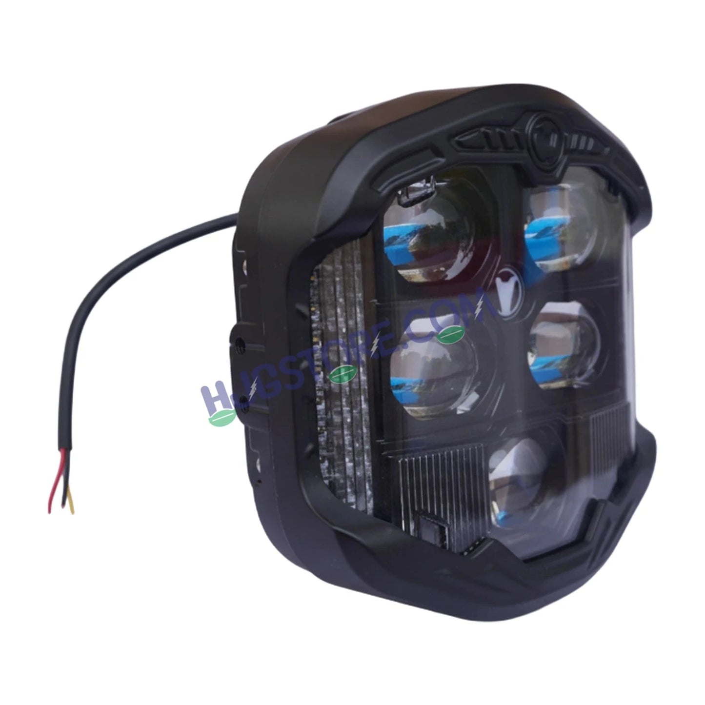 HJG GodsEye 5 Lens Original Gods Eye 5 LED 1.0 White/Red Off Road 7 inch 120W LED Headlight Spot Light Fog Light Universal For Bike, Truck, Jeep, Thar Car Bike Led Headlights Lights Led Fog Lights For Motorcycle Car SUV Lights, Pack of 1 LIU HJG GodsEye 5 - HJGstore.com