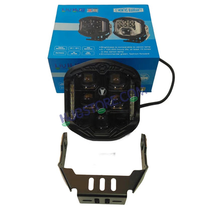 HJG GodsEye 5 Lens Original Gods Eye 5 LED 1.0 White/Red Off Road 7 inch 120W LED Headlight Spot Light Fog Light Universal For Bike, Truck, Jeep, Thar Car Bike Led Headlights Lights Led Fog Lights For Motorcycle Car SUV Lights, Pack of 1 LIU HJG GodsEye 5 - HJGstore.com