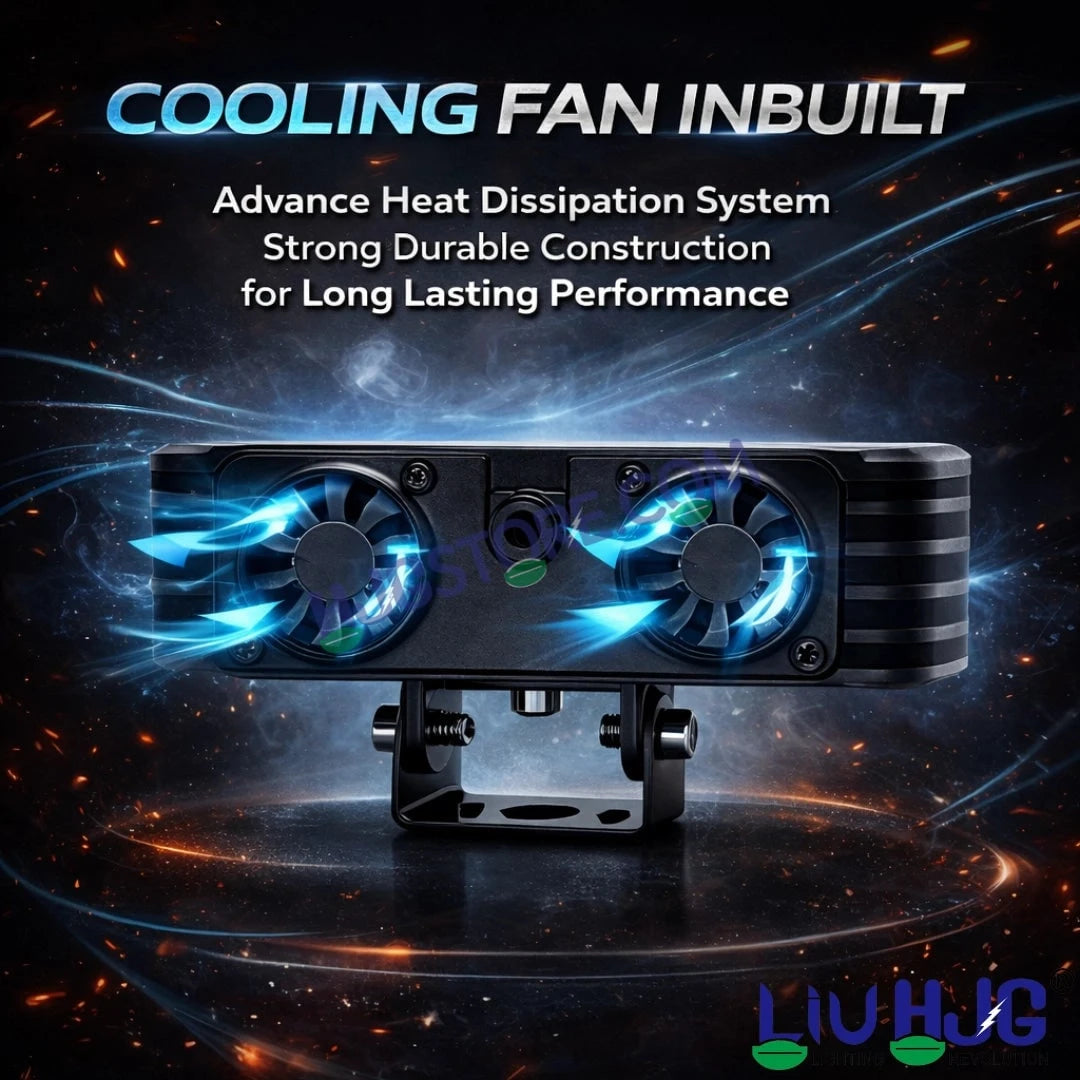 HJG HS103 200W 3-Lens LED Front Grille Fog Light | 3000K Yellow & 6000K White Dual Color Beam | Red Devil Eye DRL | 20000LM IP68 Waterproof 12V-80V 200W Universal Auxiliary Driving Pods for Car, Motorcycle & SUV LIU HJG HS103 Triple Lens 200W Slim Drive - HJGstore.com
