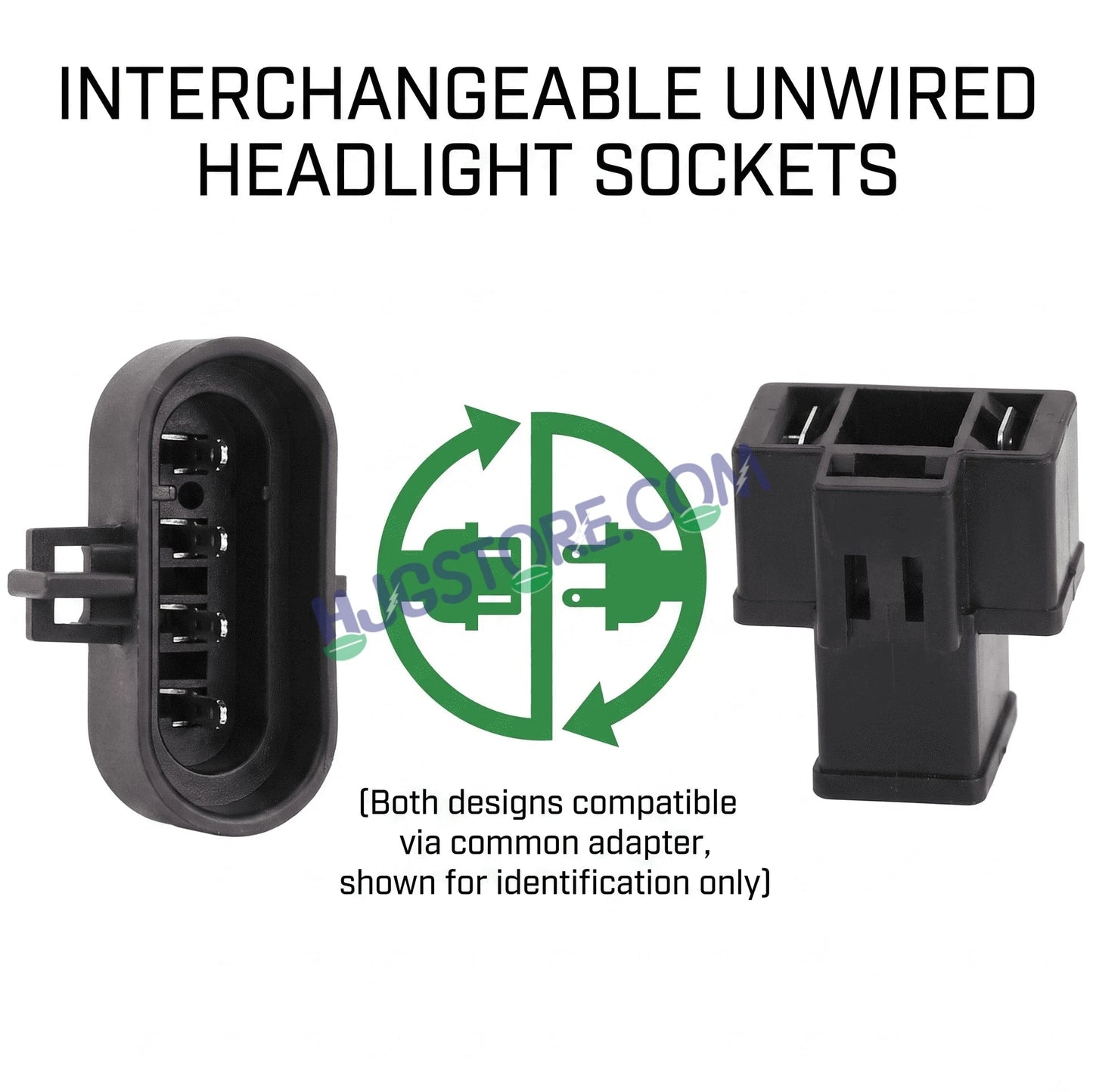 HJG Headlight Coupler Harness for New Royal Enfield Motorcycles 4-Pin RE Male to H4 Female Headlight Adapter Coupler for Royal Enfield | Plug-and-Play Wiring Harness Converter for Classic 350 Reborn, Hunter, Meteor, Himalayan 450 | No Wire Cutting - HJGstore.com
