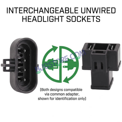 HJG Headlight Coupler Harness for New Royal Enfield Motorcycles 4-Pin RE Male to H4 Female Headlight Adapter Coupler for Royal Enfield | Plug-and-Play Wiring Harness Converter for Classic 350 Reborn, Hunter, Meteor, Himalayan 450 | No Wire Cutting - HJGstore.com