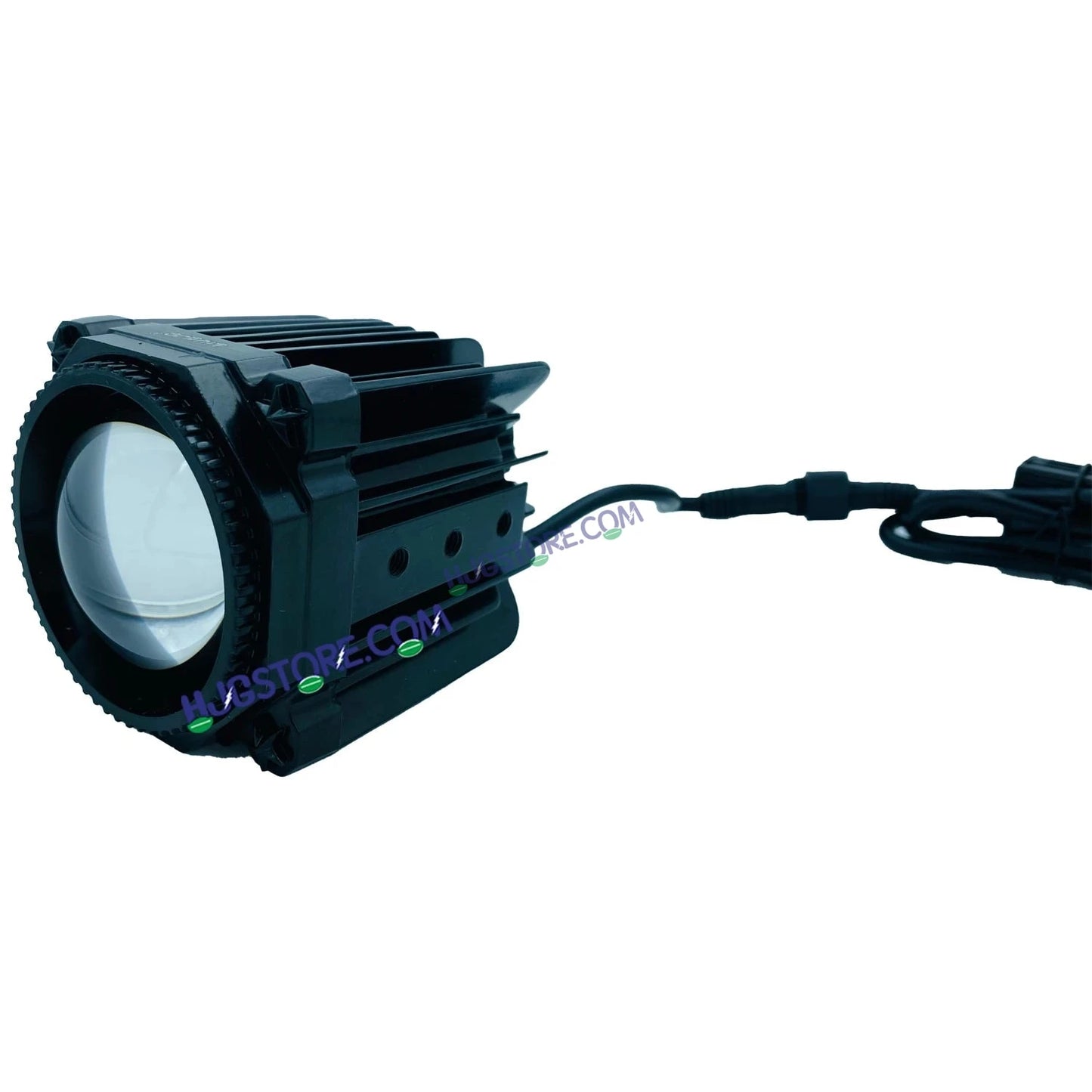 HJG Laser Cannon Foglight 500 Meters Laser Focus Projector Fog Projector Lens with 300 Meters Low Beam 500 Meters High Beam 80W Foglight Ultra Wide Dual Intensity LED Fog Lights White/Yellow Universal For All Cars & Bikes LIU HJG Laser Cannon Foglight 2pc - HJGstore.com