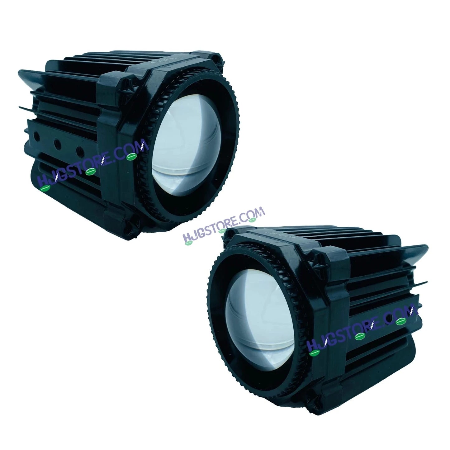 HJG Laser Cannon Foglight 500 Meters Laser Focus Projector Fog Projector Lens with 300 Meters Low Beam 500 Meters High Beam 80W Foglight Ultra Wide Dual Intensity LED Fog Lights White/Yellow Universal For All Cars & Bikes LIU HJG Laser Cannon Foglight 2pc - HJGstore.com