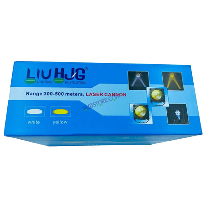 HJG Laser Cannon Foglight 500 Meters Laser Focus Projector Fog Projector Lens with 300 Meters Low Beam 500 Meters High Beam 80W Foglight Ultra Wide Dual Intensity LED Fog Lights White/Yellow Universal For All Cars & Bikes LIU HJG Laser Cannon Foglight 2pc - HJGstore.com