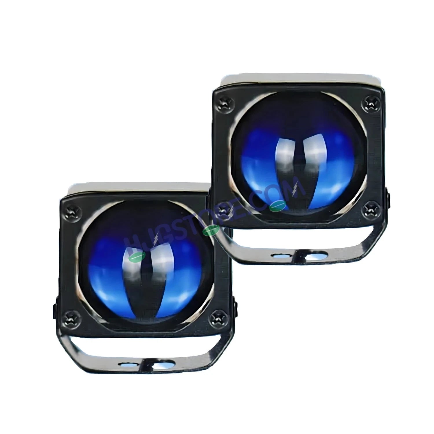 HJG Mini Laser Cannon Foglight 300 Meters Laser Focus Projector Fog Projector Lens with 300 Meters Projection Distance 80W Foglight Ultra Wide Dual Intensity LED Fog Lights White/Yellow Universal For All Cars & Bikes LIU HJG Mini Laser Cannon Foglight 2pc - HJGstore.com