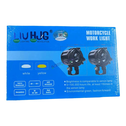 HJG Mini Mercedes Y Lens with Cooling Fan 80W Foglight Ultra Wide Dual Intensity LED Driving Fog Lights White/Yellow (2*40W = 80W Total) Universal For All Cars & Bikes LIU HJG Mini Mercedes Y Lens 80W with Cooling Fan Ultra Wide Light Throw - HJGstore.com