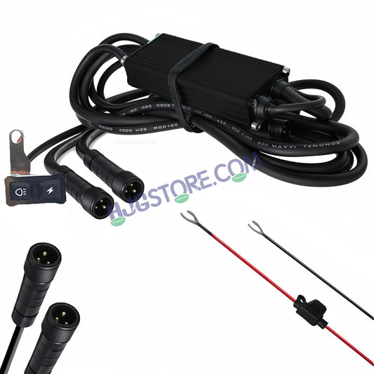 HJG Wiring Harness Kit 3 Wire Updated with Braided Wire, Included Couplers and Canbus - Foglight Wiring Harness Kit (2 Colour, 3 Wire with Flashing Mode, Genuine HJG) 3 Wire Wiring Harness Kit, Braided Wire, Coupler Fitting - HJGstore.com