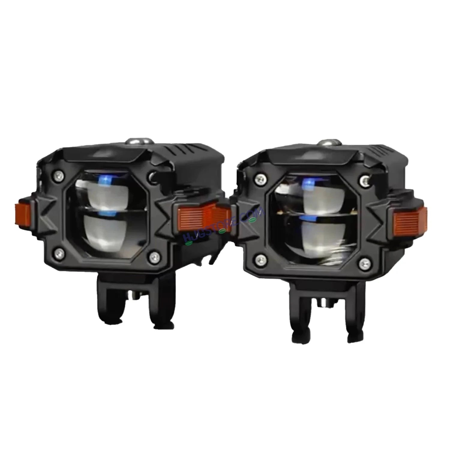 HJG NightBreaker P107 Dual Projector Lens Foglight 120W Dual Lens Projector Lens Fog Light 120W Foglight Ultra Wide Dual Intensity LED Fog Lights White/Yellow Universal For All Cars & Bikes with Hazard Indicator LIU HJG NightBreaker P107 Fog Red Amber DRL - HJGstore.com