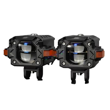 HJG NightBreaker P107 Dual Projector Lens Foglight 120W Dual Lens Projector Lens Fog Light 120W Foglight Ultra Wide Dual Intensity LED Fog Lights White/Yellow Universal For All Cars & Bikes with Hazard Indicator LIU HJG NightBreaker P107 Fog Red Amber DRL - HJGstore.com