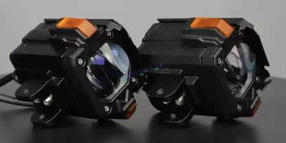 HJG NightBreaker P107 Dual Projector Lens Foglight 120W Dual Lens Projector Lens Fog Light 120W Foglight Ultra Wide Dual Intensity LED Fog Lights White/Yellow Universal For All Cars & Bikes with Hazard Indicator LIU HJG NightBreaker P107 Fog Red Amber DRL - HJGstore.com