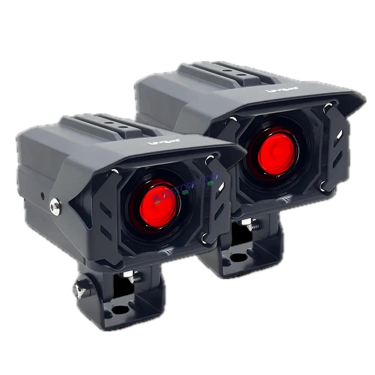 HJG Red Devil Projector Original 200W Projector Lens Fog LED Laser Projector HJG Fog Light with Red Devil Lens 200W Red/White (Low and High Beam) MEGA DRIVE Fog Light For Bike/Car/Thar/Jeep/SUV/Universal ( Cool White with Red Devil DRL ) - Pack of 2 - HJGstore.com