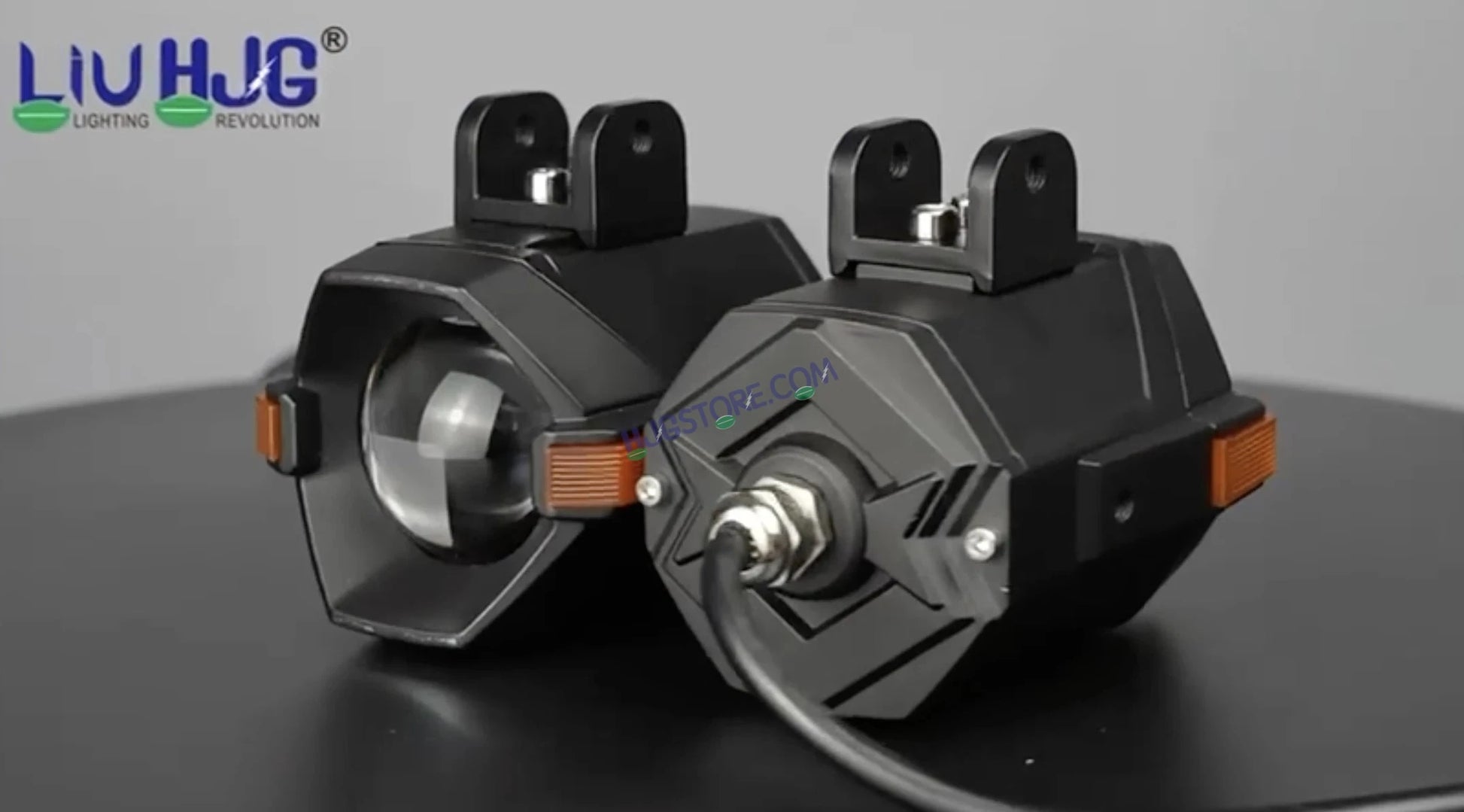 HJG NightBreaker Spaceship P97 Dual Projector Lens Foglight 100W Dual Lens Projector Lens Fog Light 100W Foglight Ultra Wide Dual Intensity LED Fog Lights White/Yellow Universal For All Cars & Bikes with Hazard Indicator LIU HJG P97 Foglight Red Amber DRL - HJGstore.com