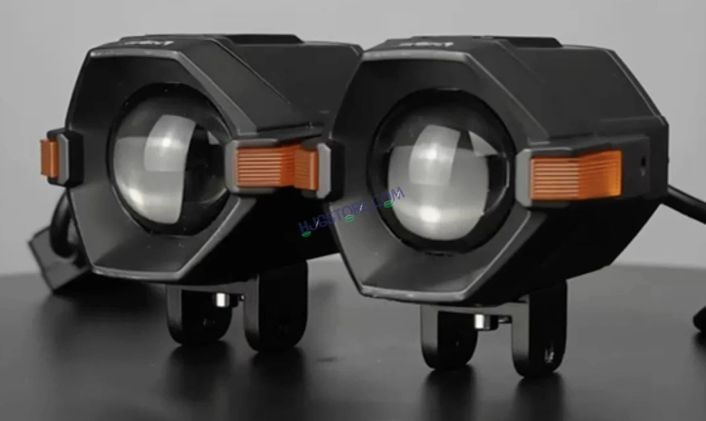 HJG NightBreaker Spaceship P97 Dual Projector Lens Foglight 100W Dual Lens Projector Lens Fog Light 100W Foglight Ultra Wide Dual Intensity LED Fog Lights White/Yellow Universal For All Cars & Bikes with Hazard Indicator LIU HJG P97 Foglight Red Amber DRL - HJGstore.com